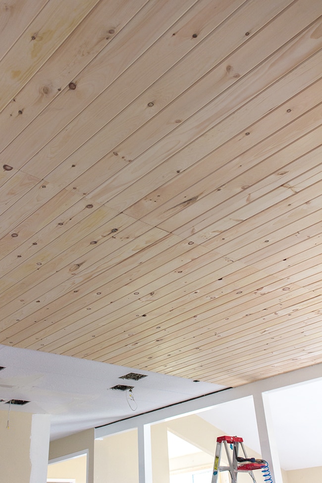 Kitchen Chronicles Diy Tongue And Groove Plank Ceiling