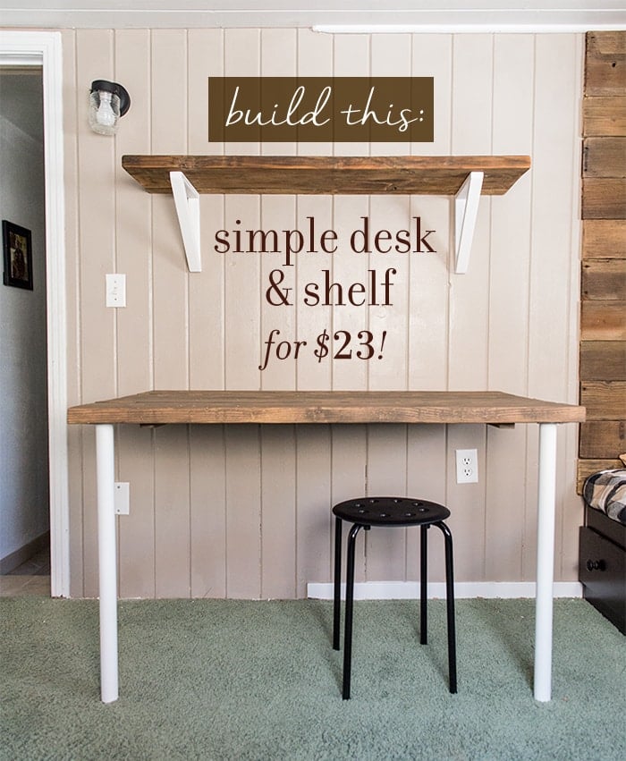 Simple Diy Wall Desk Shelf Brackets For Under 23 - Diy Wall Shelf With Brackets