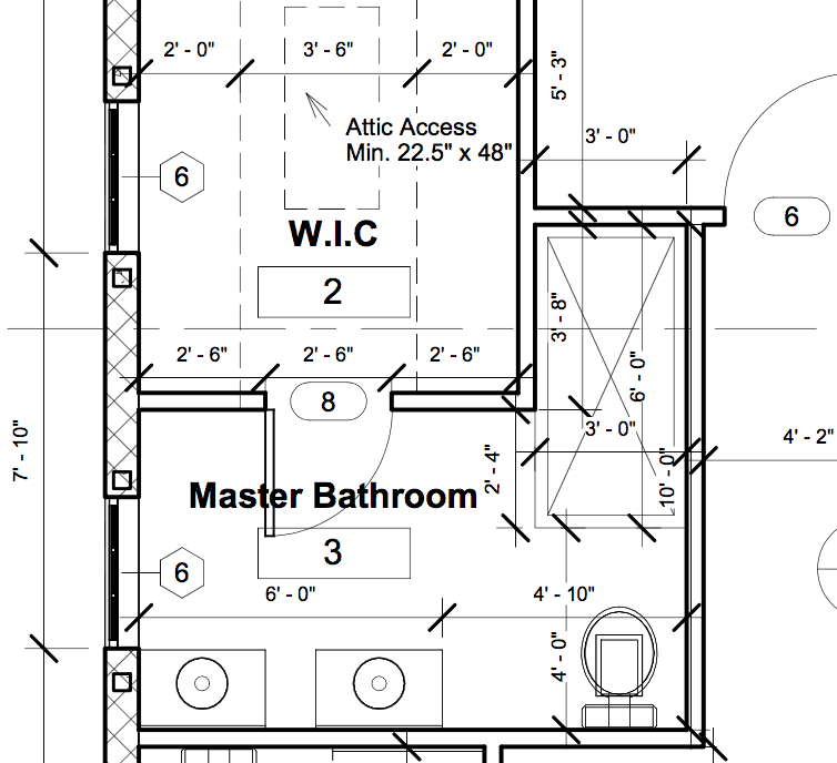 Heights House Master Bathroom Plan