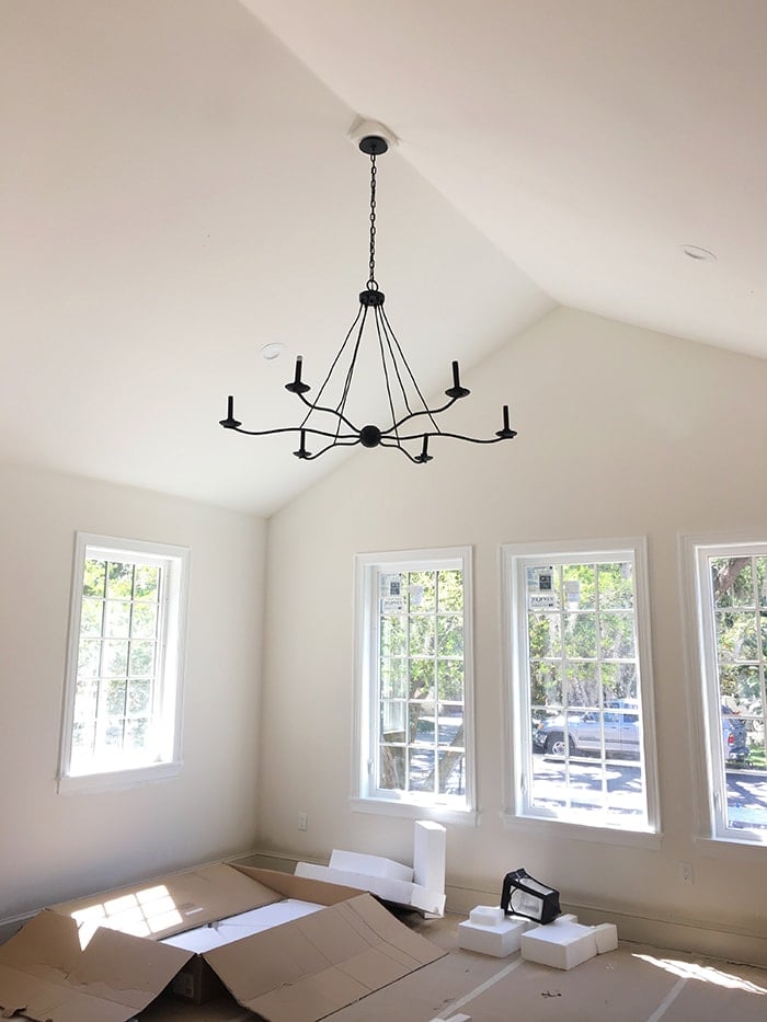 Faux Wood Beams Heights House, How To Install A Light Fixture On Sloped Ceiling