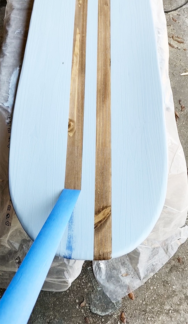 DIY wooden surfboard